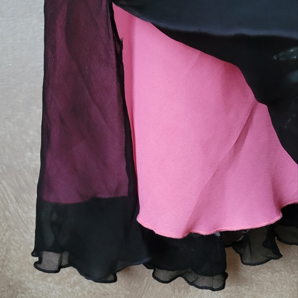 VINTAGE BETSEY JOHNSON SILK HAND PAINTED BEADED FLOWERS DRESS - Picture 9 of 11